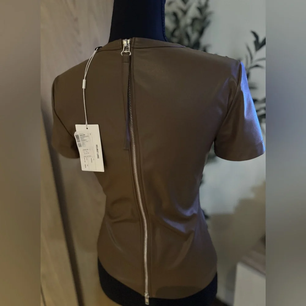 NWT Helmut Lang Faux Leather Top - Small - Picture 5 of 6
